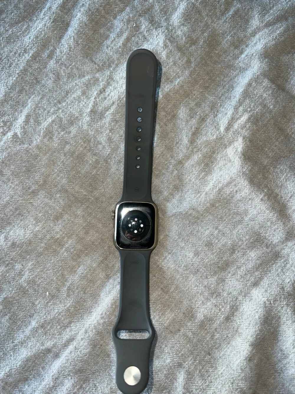 Series 9 Stainless Steel Gold Apple Smartwatch with Silicone Sport Band